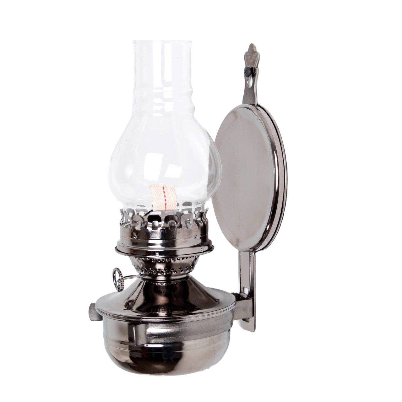 Lehman s Woodshed Wall Mount Oil Lamp 20 Ounce Oil or Kerosene Fuel Lantern with Removable Reflector for Wall or Table 3 4 Inch Wick Indoor Use